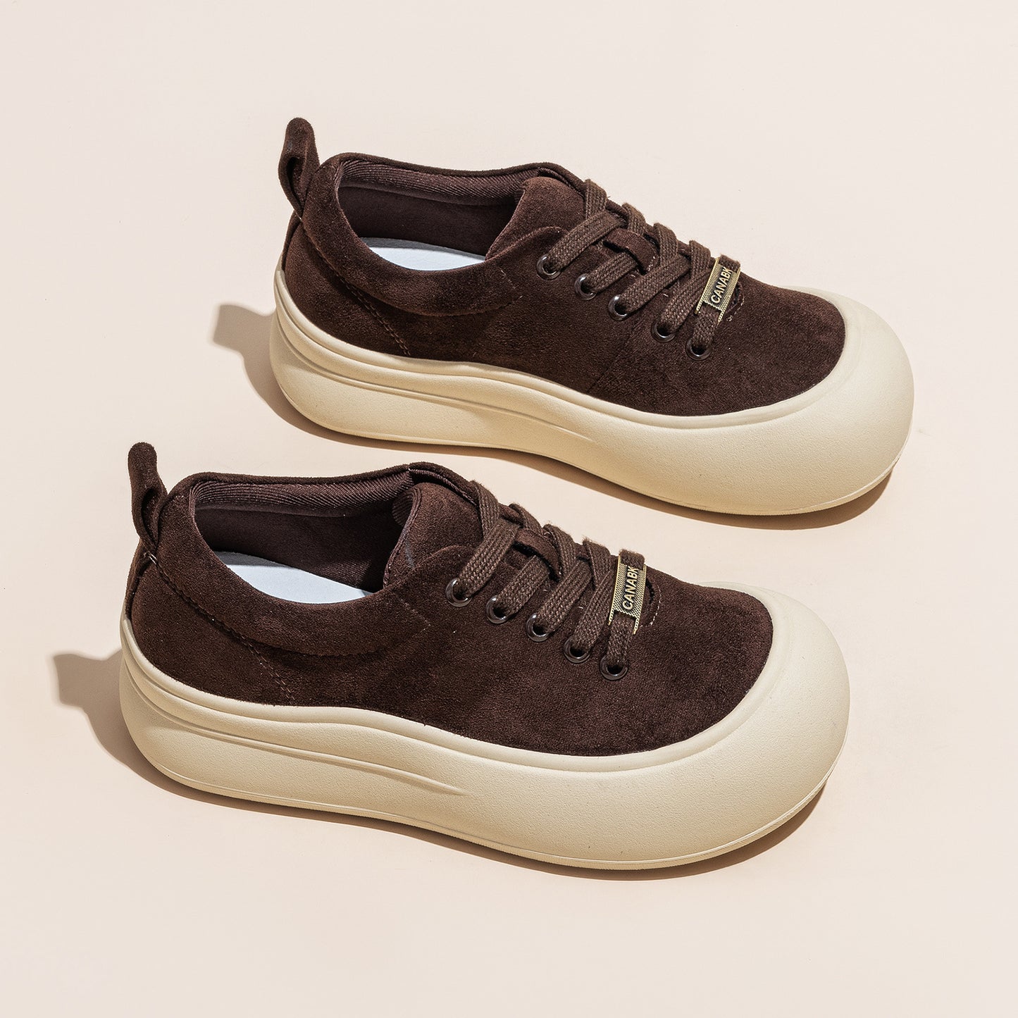 Women's White Autumn Thick Sole Increased Korean Women's Casual Shoes