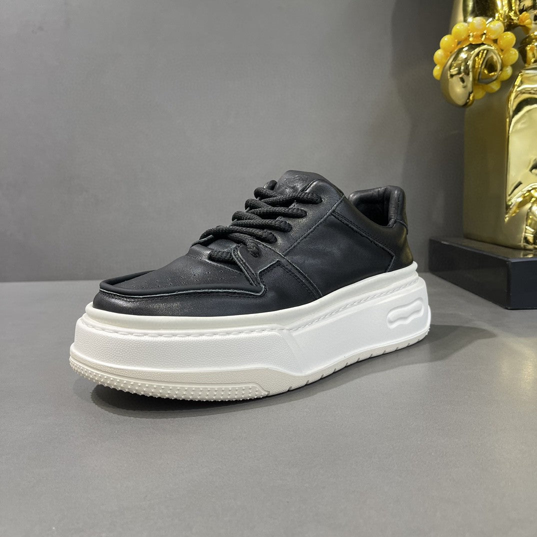Men's Layer Cowhide Platform Breathable Fashionable Affordable Luxury Sneakers