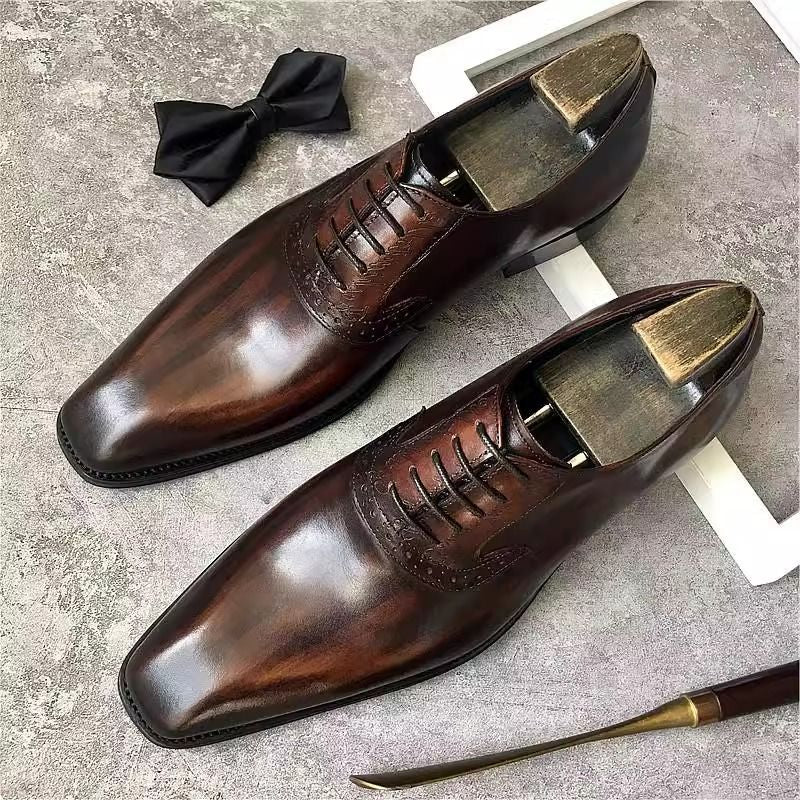 Men's Oxford British Wedding Summer Business Formal Wear Pointed Men's Shoes