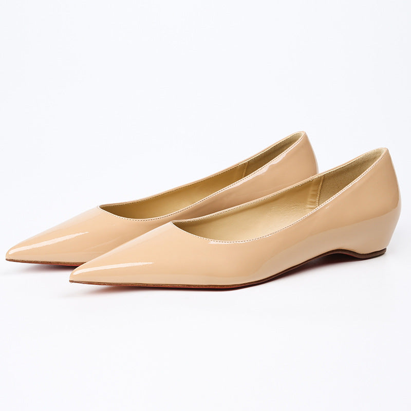 Tired Feet High-grade Pointed Plus Size Low-cut Pumps Red Bottom Women's Fashion Shoes