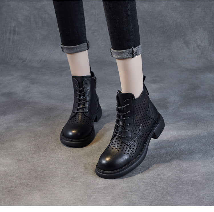 Men's Top Layer Cowhide Short British Style Boots