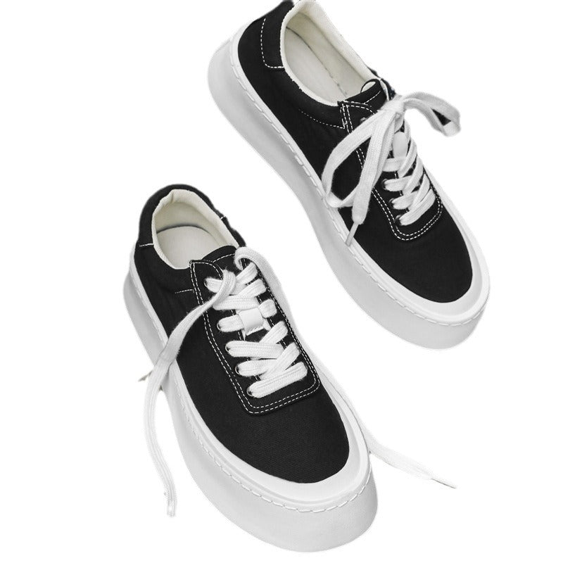 Men's Skate Breathable Trendy Versatile Platform Height Men's Casual Leather Shoes