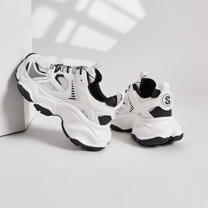 Women's Platform Dad Height Increasing Genuine Versatile Sneakers