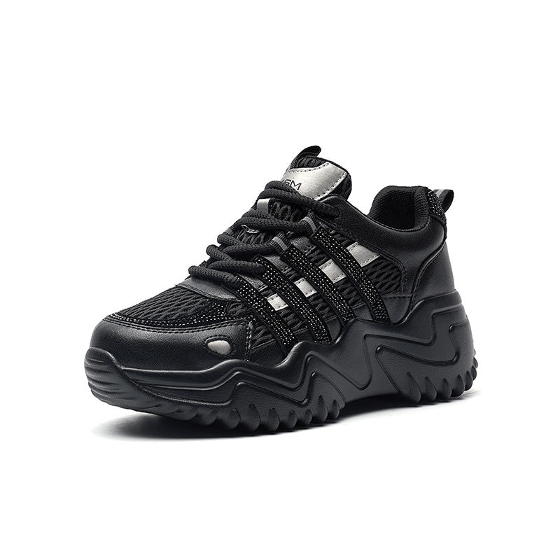 Women's Autumn Mesh Fashion Thick Bottom Increased Sports Casual Shoes