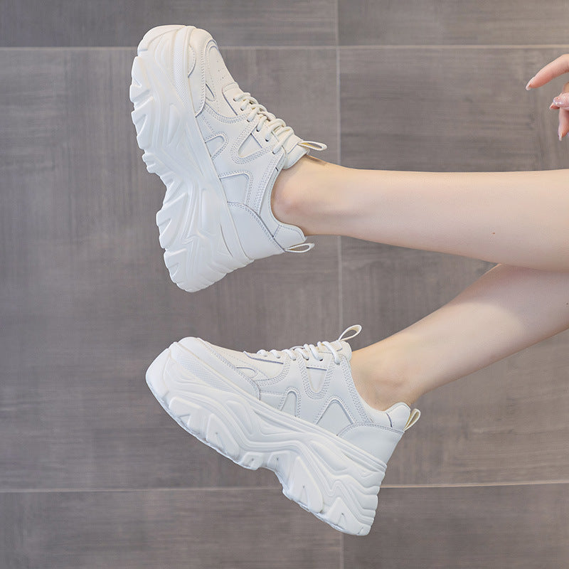 Women's Dad Spring Thick Sole Increased Breathable Sports Women's Casual Shoes