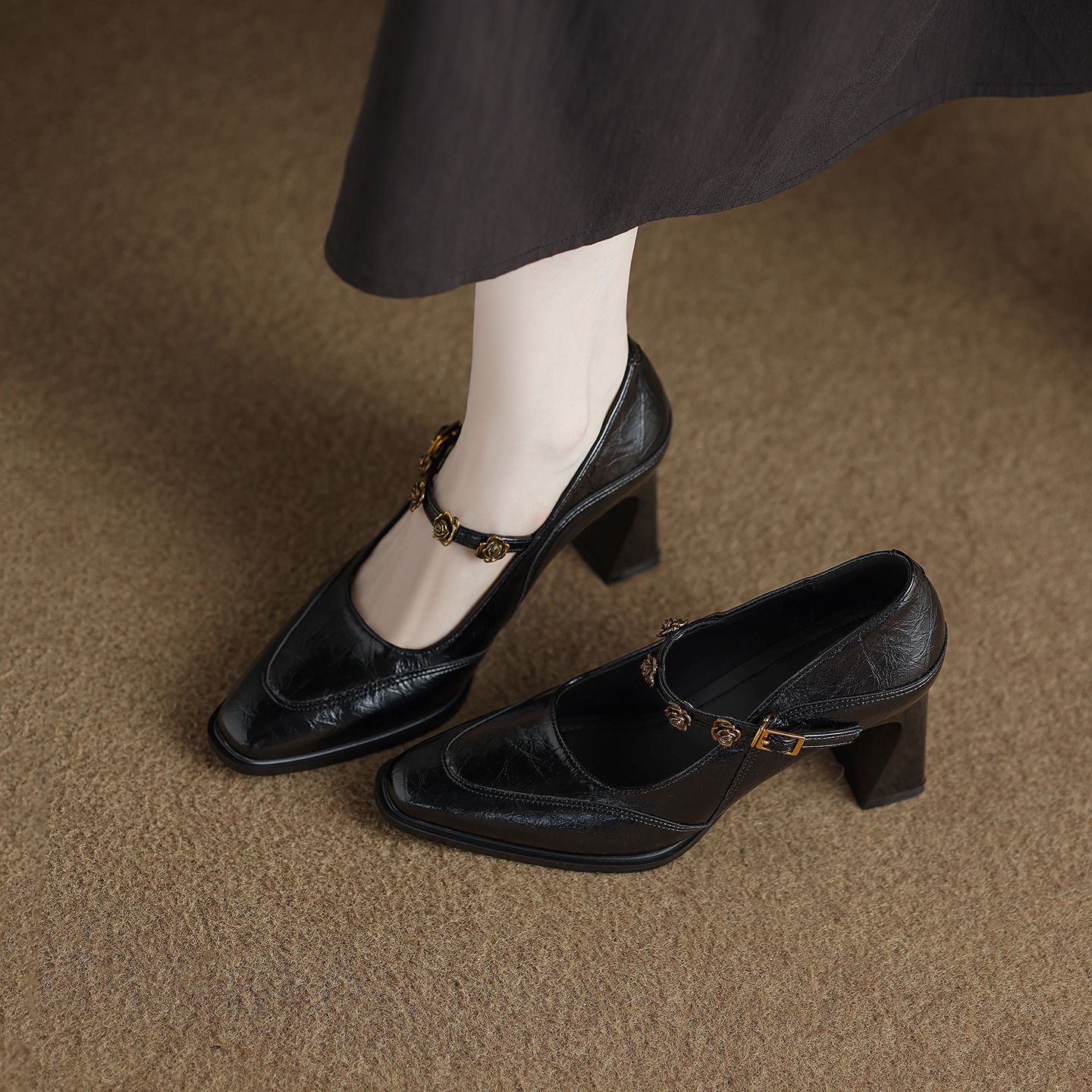 Women's Version Western Style High French Pumps Vintage Women's Casual Shoes