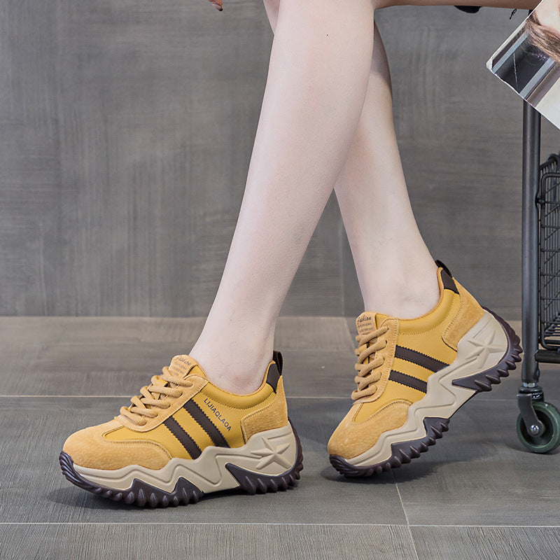 Women's Retro Style Soft Bottom Platform Men's Shoes