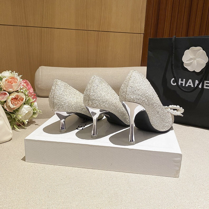 Bridesmaid High Main Wedding Dress Small Size Heels