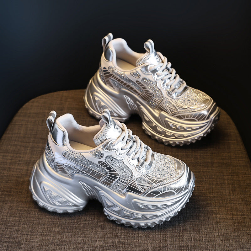 Women's Autumn With Thick Sole Height Increasing Insole Sports Casual Shoes