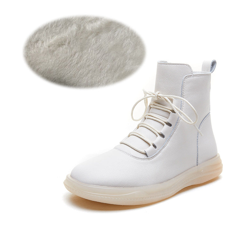 Women's Top White Flat Large Size Small Soft Bottom Short Women's Casual Shoes