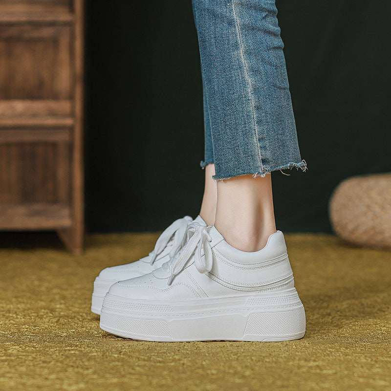 Women's Soft Genuine Surface Height Increasing Insole Platform Women's Casual Shoes