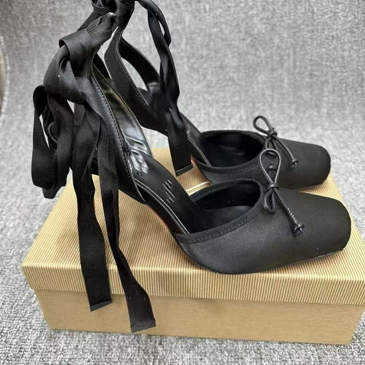 French Style Strap Dignified Rhinestone Sexy Red Bottom High Snake-shaped Sandals