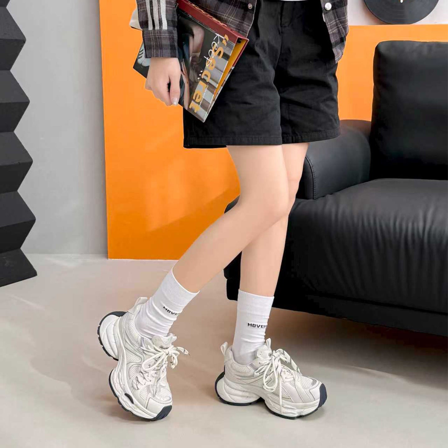 Women's Platform Dad Spring Small Mesh Elevator Comfortable Breathable Casual Shoes