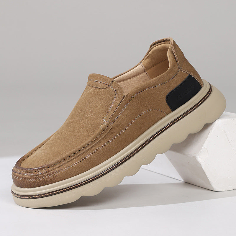 Men's Spring One Pedal Retro Platform Men's Shoes