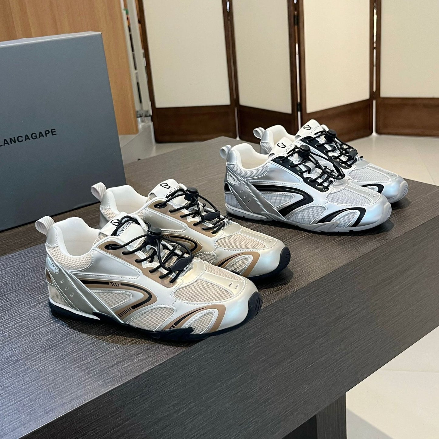 Women's Height Increasing Insole Outdoor Racing Retro Platform American Sneakers
