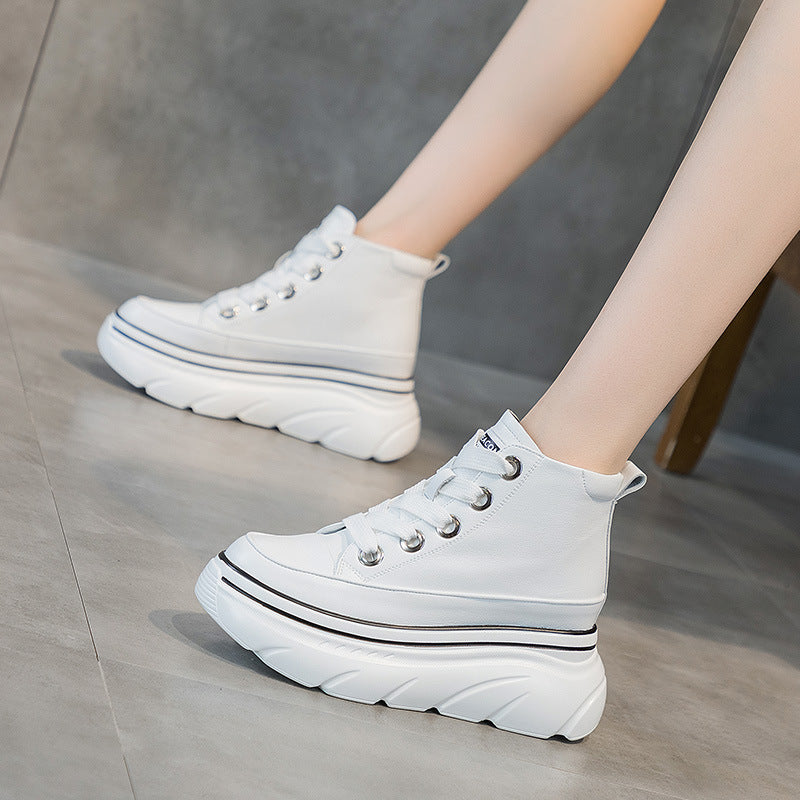 Women's Platform Spring Skate Hidden White Small Women's Sports Shoes
