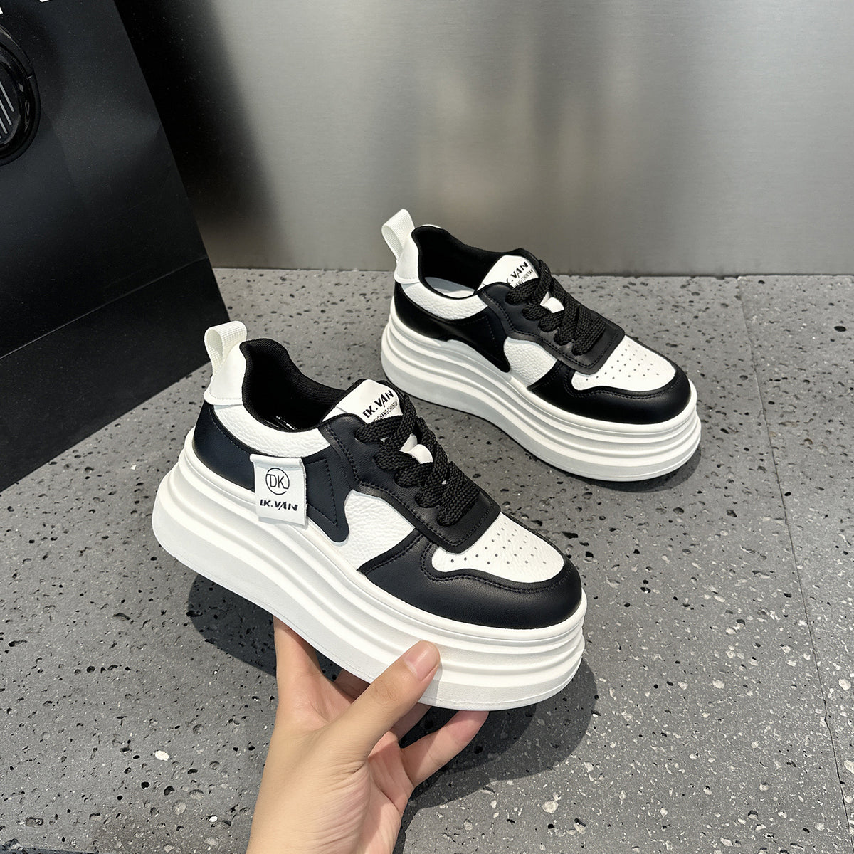 Women's Platform Hight Increasing Board Bottom Small Breathable Women's Sports Shoes