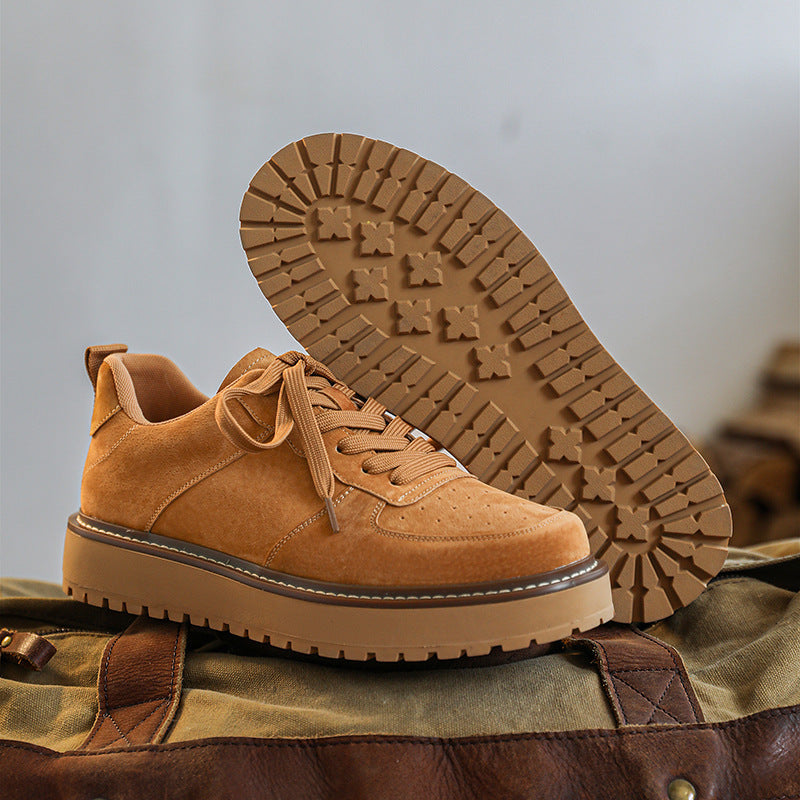 Men's Retro Style Worker Outdoor Leisure Board Fleece-lined Warm Boots