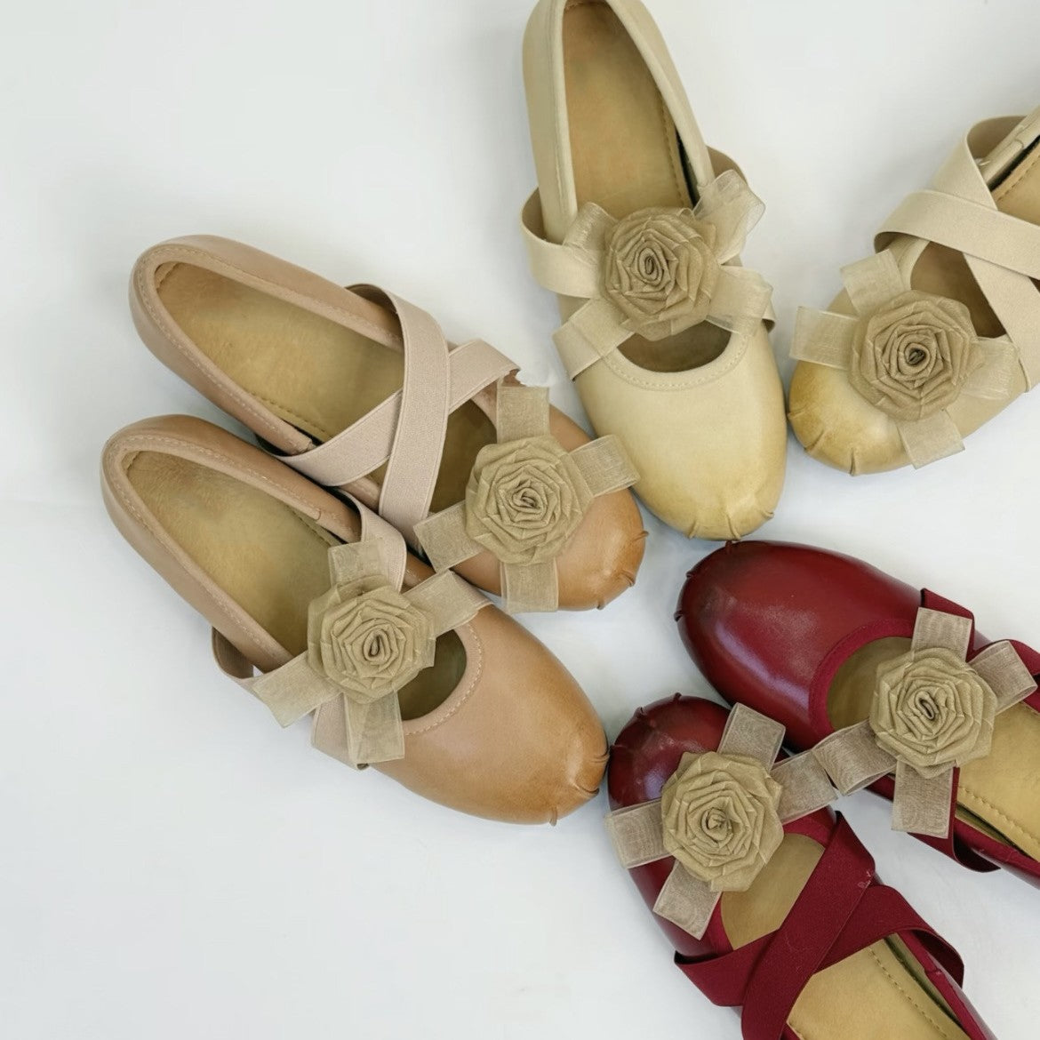 French Flat Flower Mandarin Duck Shallow Mouth Pumps Female Summer Women's Fashion Shoes