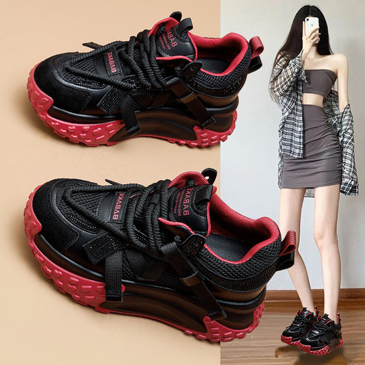 Women's Height Increasing Insole Dad Outer Wear Thick Sports Casual Shoes