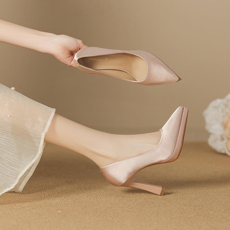 Pointed Toe Stiletto Sexy Waterproof Platform Women's Fashion Shoes