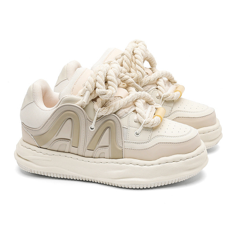 Niche Bread Schoolgirl Autumn Thick Bottom Men's Sports Shoes