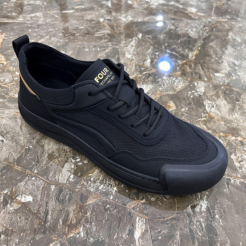 Men's Summer Breathable Woven Surface Soft Bottom Portable Sneakers