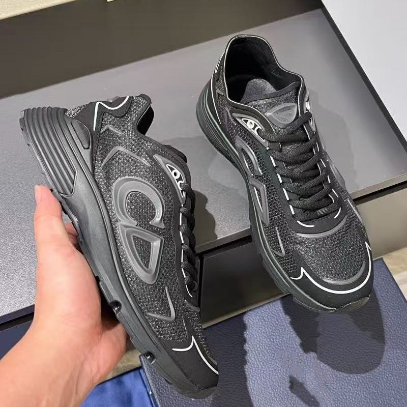 Men's Cowhide Stitching Tied Trendy Luxury Women's Casual Shoes